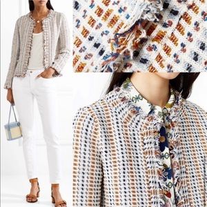 Tory Burch Hollis Cardigan Blazer Tweed Jacket M